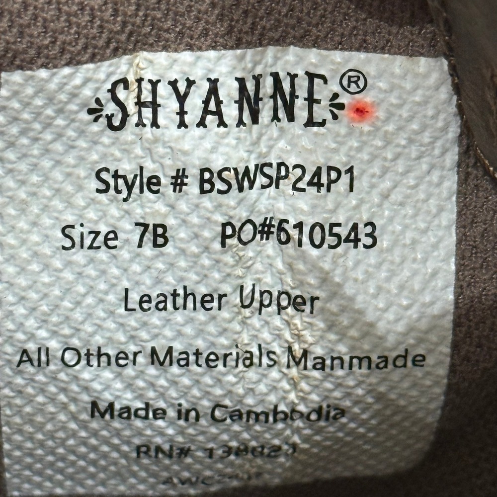 Shyanne Xero Gravity Brown Leather Floral Embroidered Western Boots 7B New - Picture 8 of 8